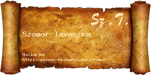 Szomor Tavaszka névjegykártya